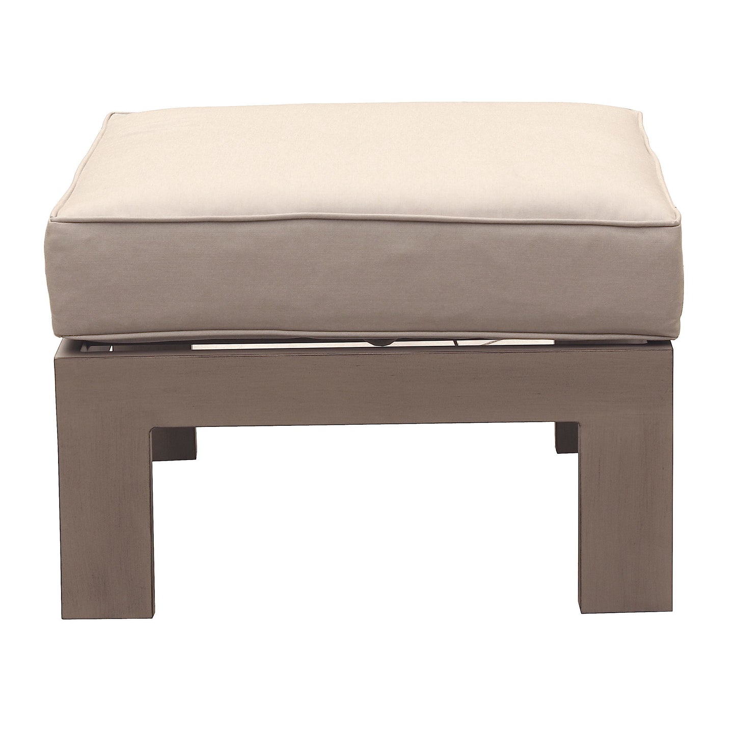 Patio Indoor Outdoor Aluminum Ottoman Footstool With Cushion Home Essentials