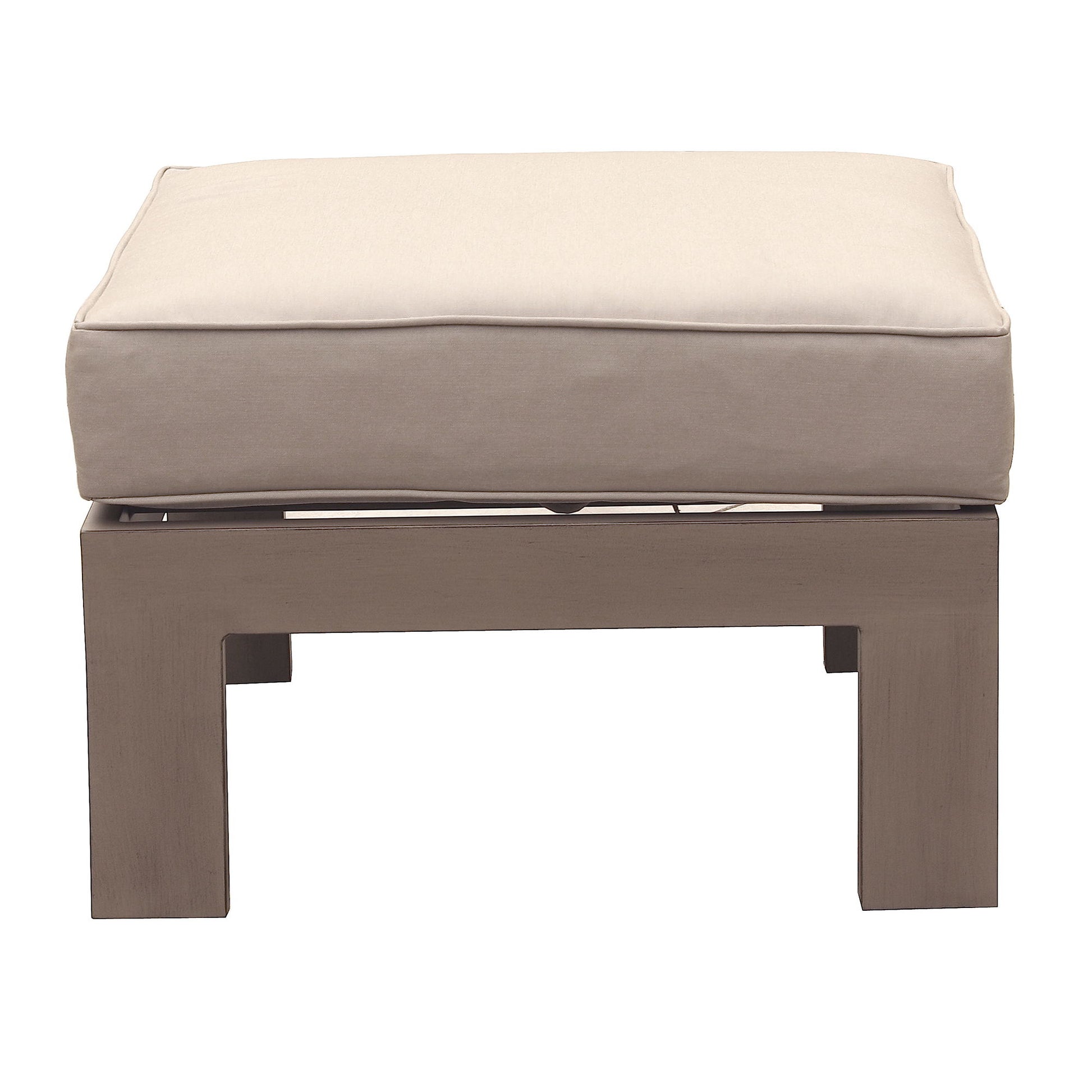 Patio Indoor Outdoor Aluminum Ottoman Footstool With Cushion Home Essentials