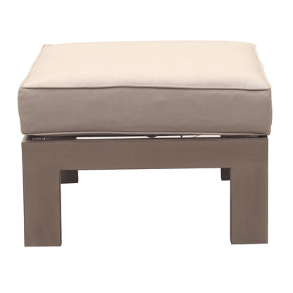 Patio Indoor Outdoor Aluminum Ottoman Footstool With Cushion Home Essentials