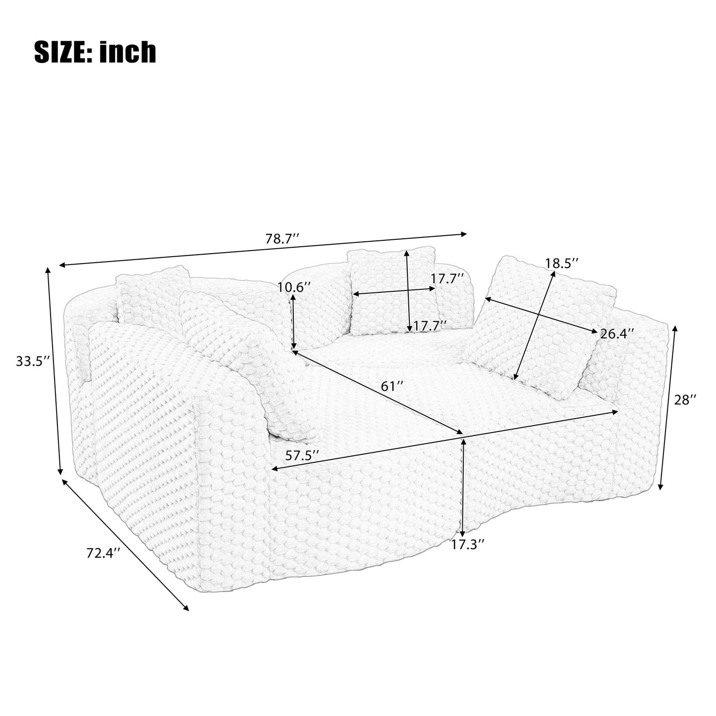 Modular Sectional Sofa With Free Combination Design Hearth and Haven