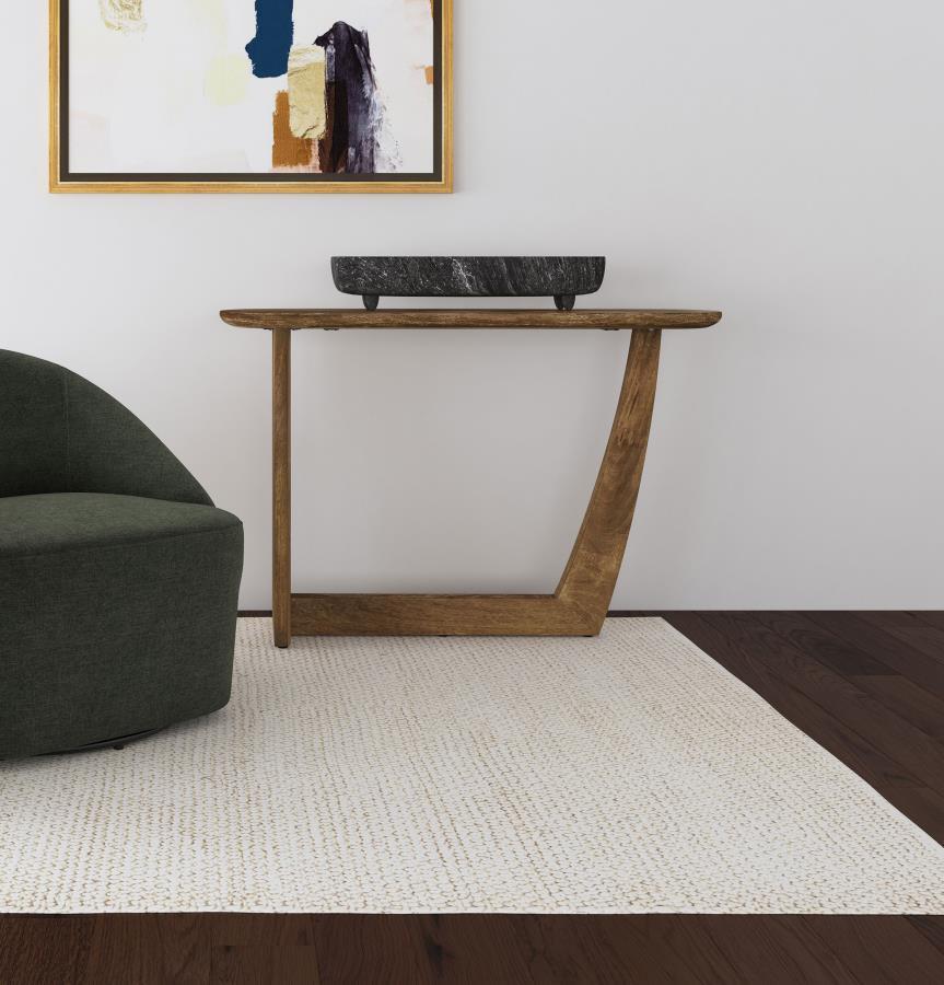 Fletcher - Oval Solid Mango Wood Entryway Console Table - Brown Coaster Fine Furniture