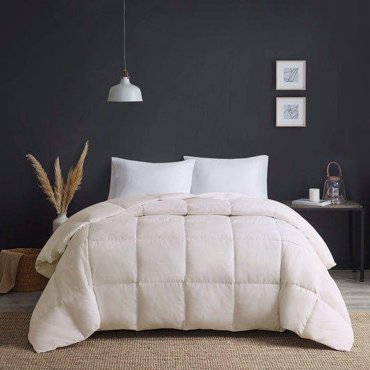 Heavy Warmth - Goose Feather and Down Oversize King Comforter - Cream