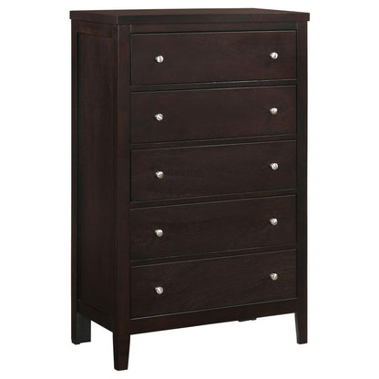 Carlton - 5-Drawer Bedroom Chest - Cappuccino