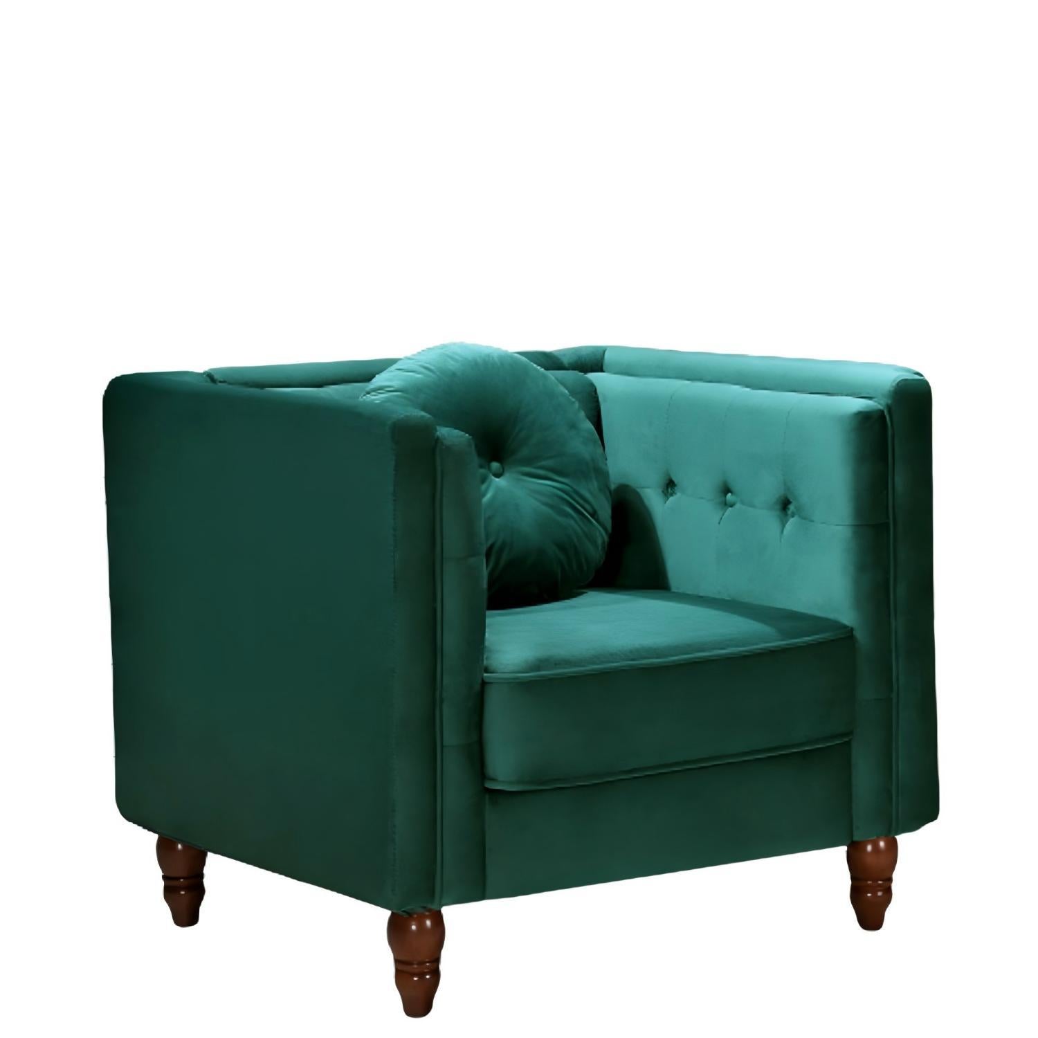 Chesterfield Accent Tufted Square Arm Side Chair US Pride