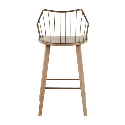 Winston - Farmhouse Counter Stool Lumi Source
