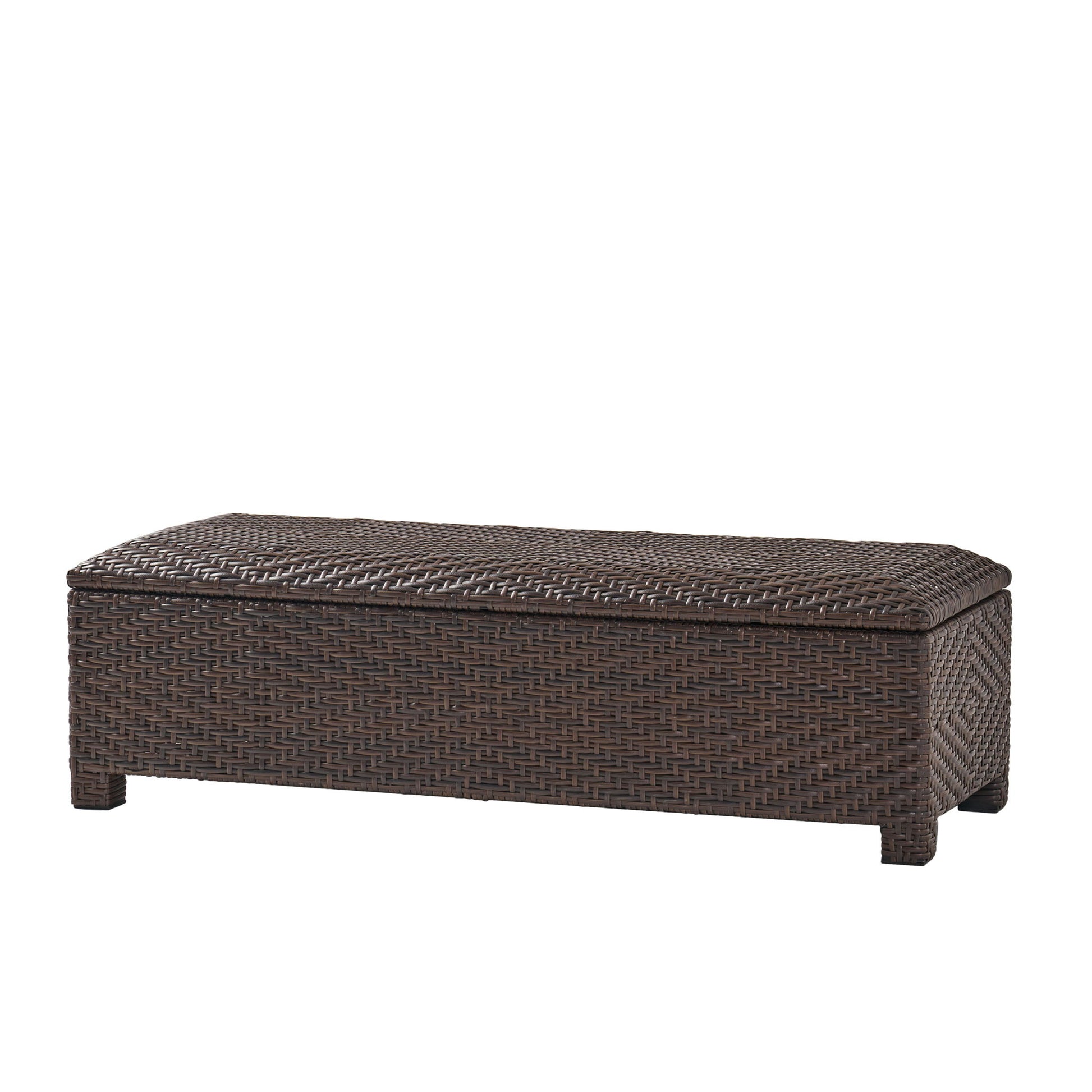 Santiago - Wicker Storage Bench - Brown Multi Noble House