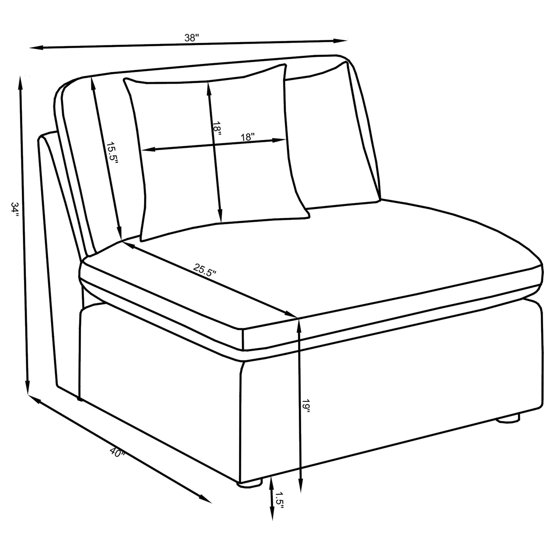 Greeley - Armless Chair Furniture Max