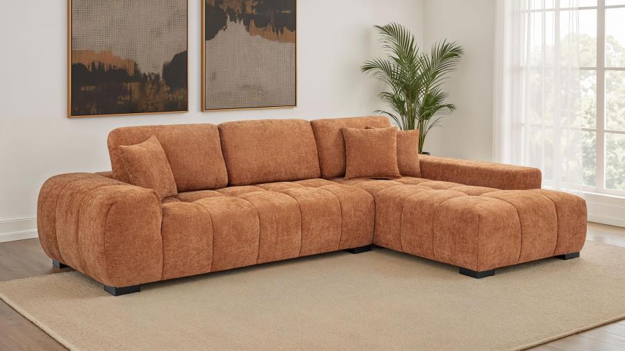 Octavia - Fabric Upholstered Sectional Chaise Sofa Coaster Fine Furniture