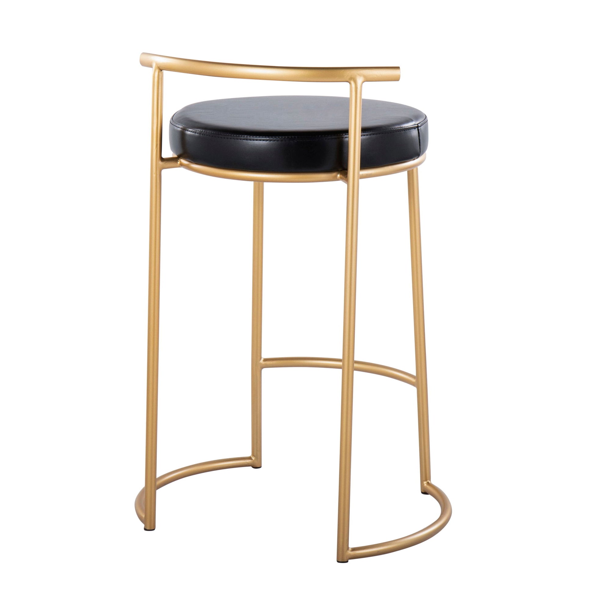 Fuji - Round Contemporary Fixed Height Counter Stool (Set of 2) Lumi Source