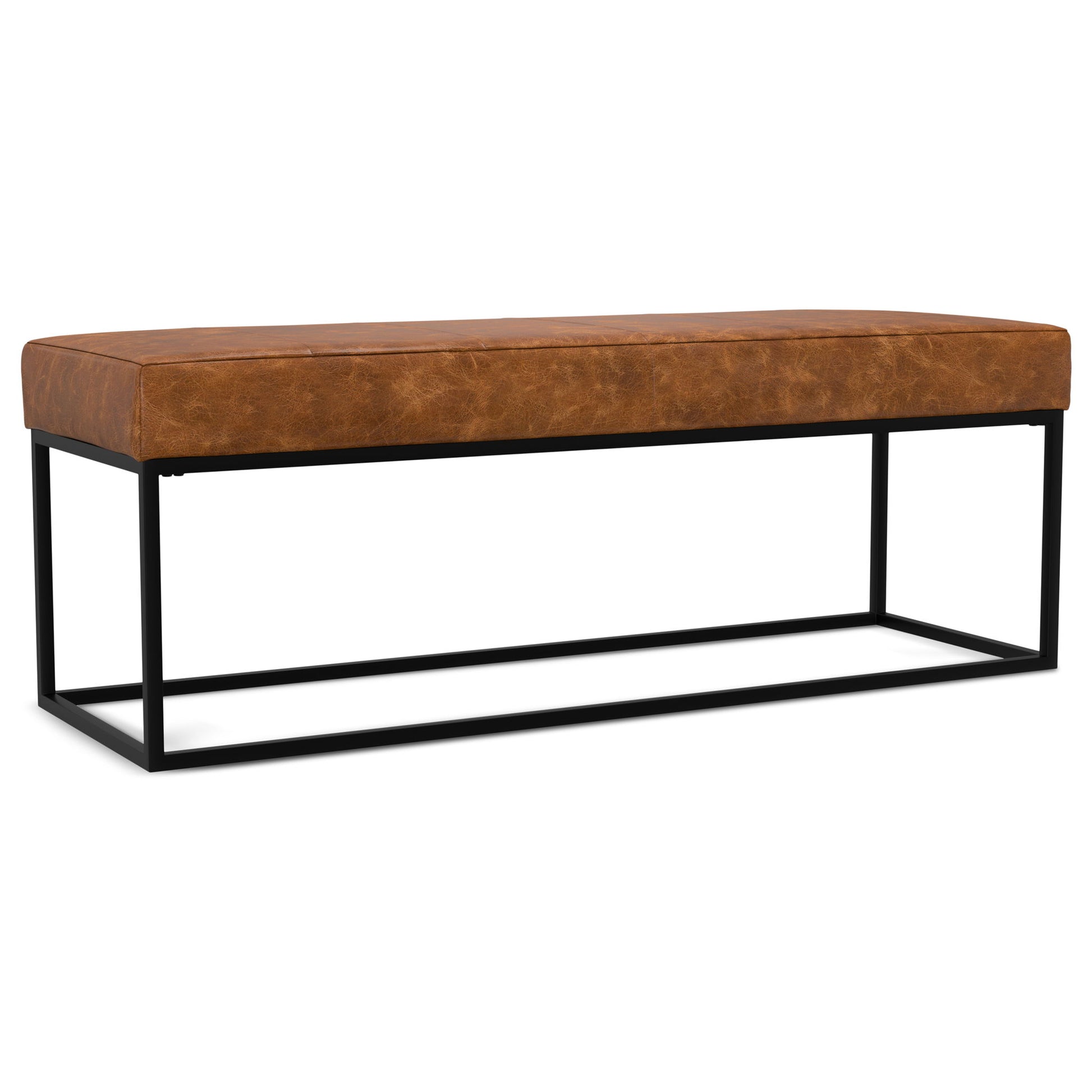 Candice - Ottoman Bench - Tan / Black Simpli-Home