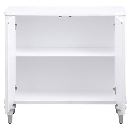 Cardella - 2 Door Mandala Accent Cabinet - Distressed White Coaster Fine Furniture