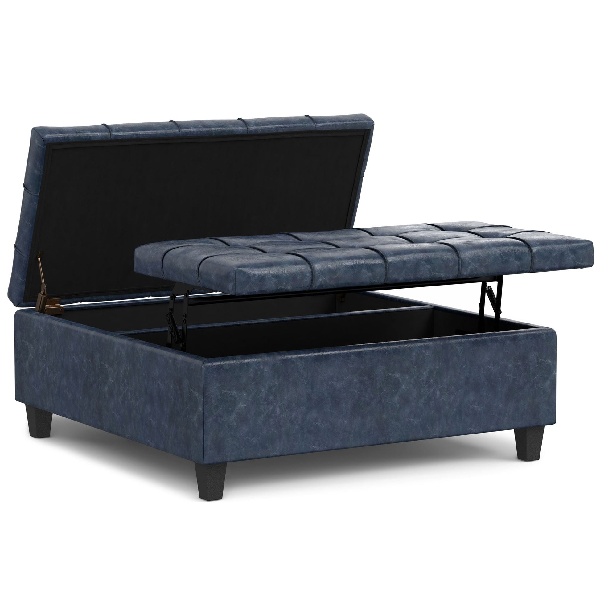 Harrison - Upholstered Coffee Table Storage Ottoman Simpli-Home