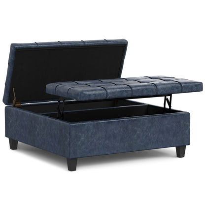 Harrison - Upholstered Coffee Table Storage Ottoman Simpli-Home