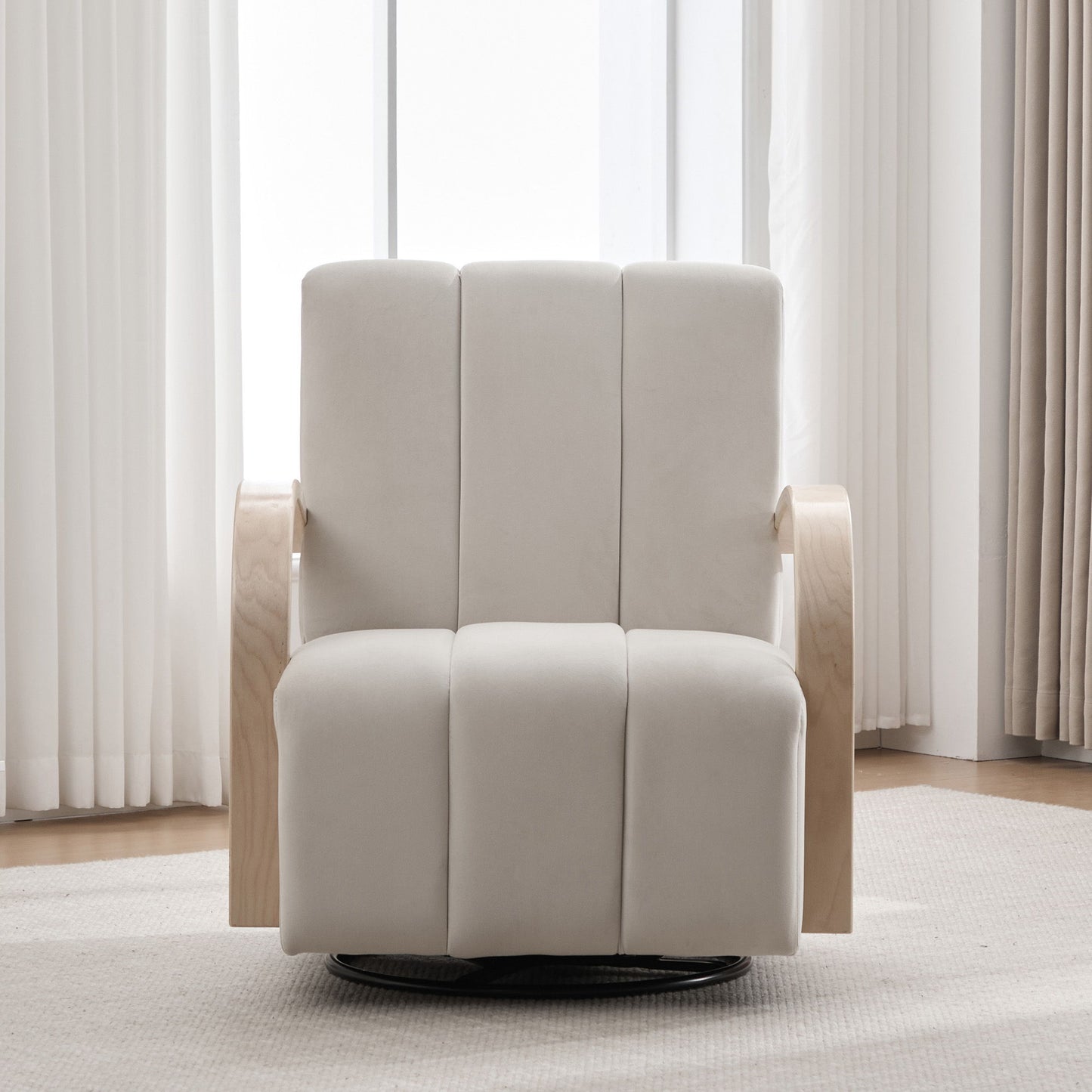 360° Swivel Accent Chair With Armrests Home Essentials