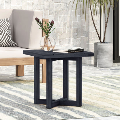 Ella - Square Side Table With Cross Stretcher Base Noble House