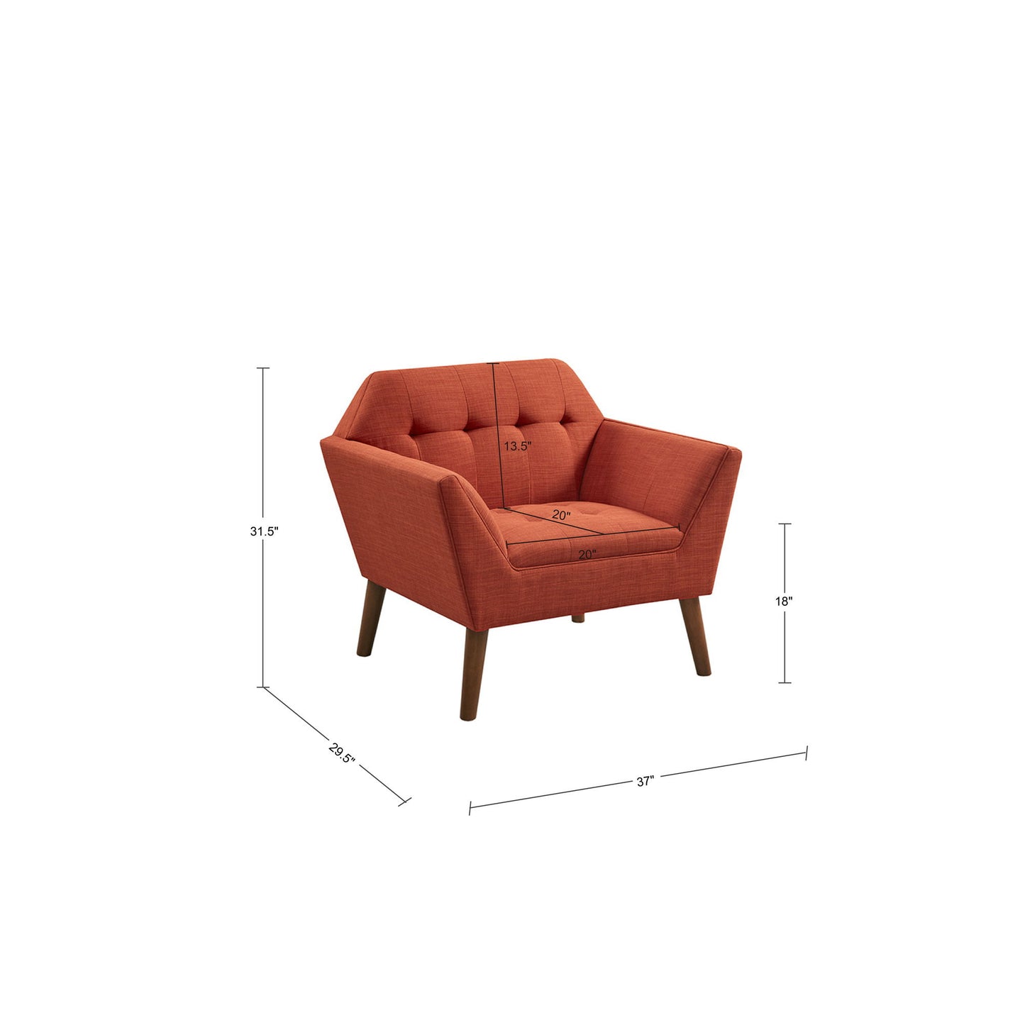 Modern Lounge Chair With Button Tufting JLA