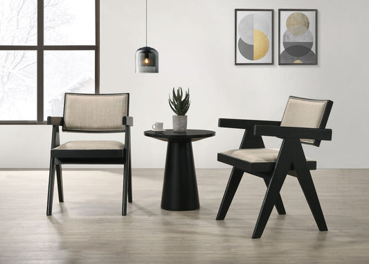 Jasper - 3 Piece Arm Chairs And Console Table (Set of 3) - Ebony Black Lilola Home