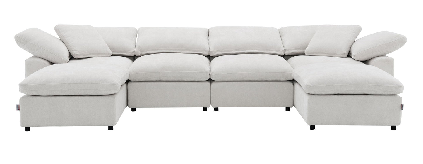 Naveen - Modular Sectional With Ottoman Acme