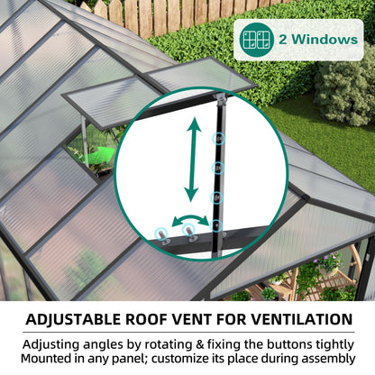 Gain Height Windproof Greenhouse All Season Outdoor Garden Shelter Daily Nest