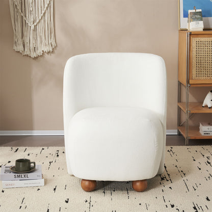 Modern Low Back Accent Upholstered Armless Living Room Chairs, Round Feet Noble House