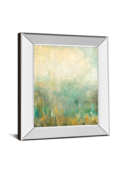 Jardin Vert By Pasion - Mirror Framed Print Wall Art - Blue