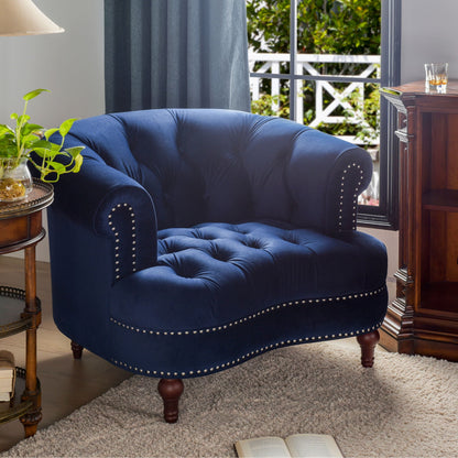 La Rosa - Victorian Tufted Upholstered Accent Chair Jennifer Taylor Home