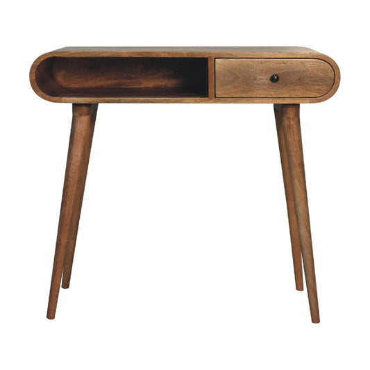 Writing Desk, Curved - Chestnut Artisan Furniture