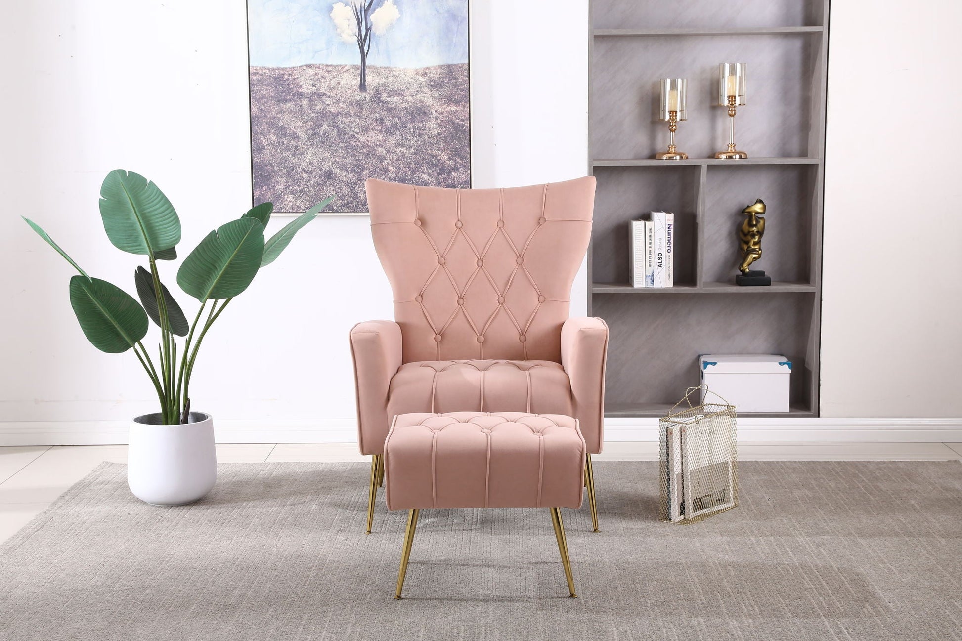 Accent Chair With Ottoman, Comfy Armchair For Living Room Home Essentials