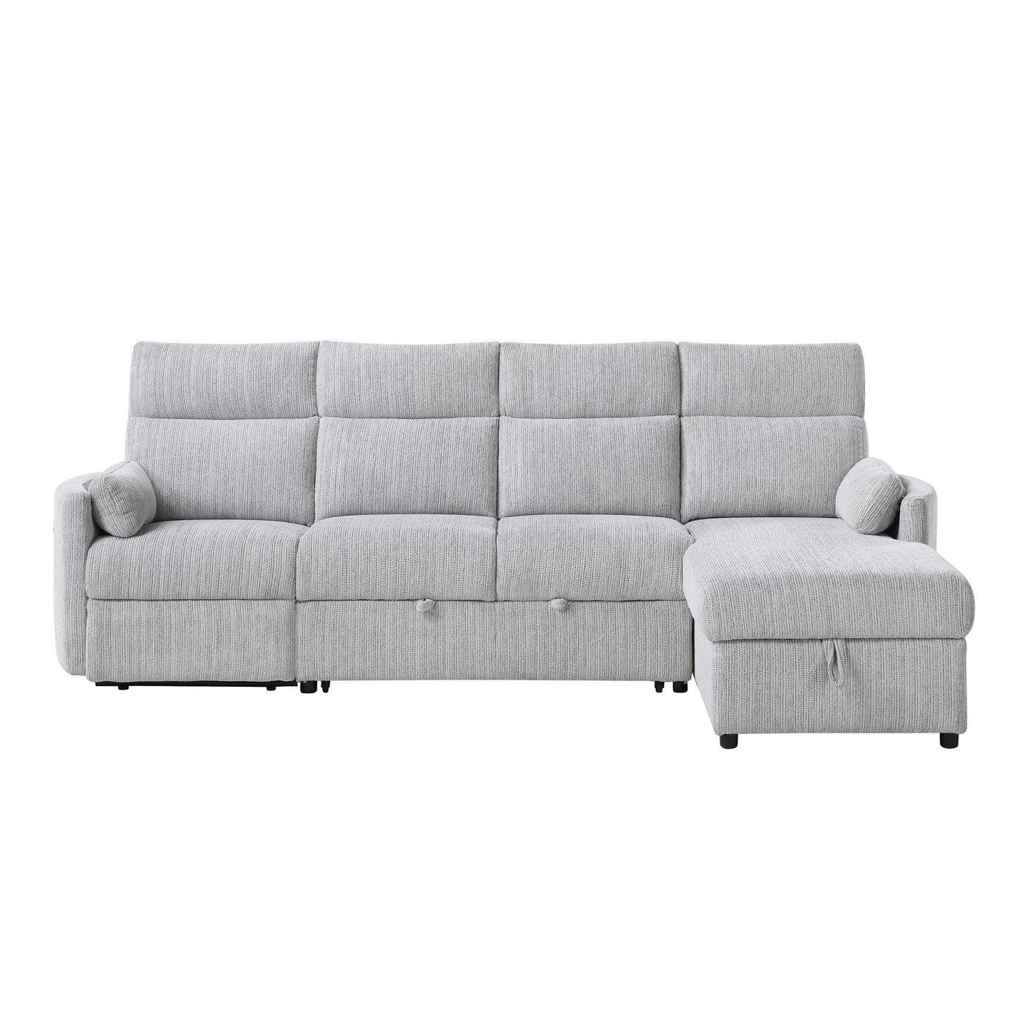 Sleeper Sofa With Storage Chaise - Gray Global Furniture USA