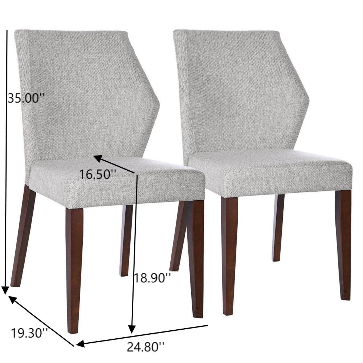 Luca - Dining Chair (Set of 2) - Light Gray Ashcroft Furniture