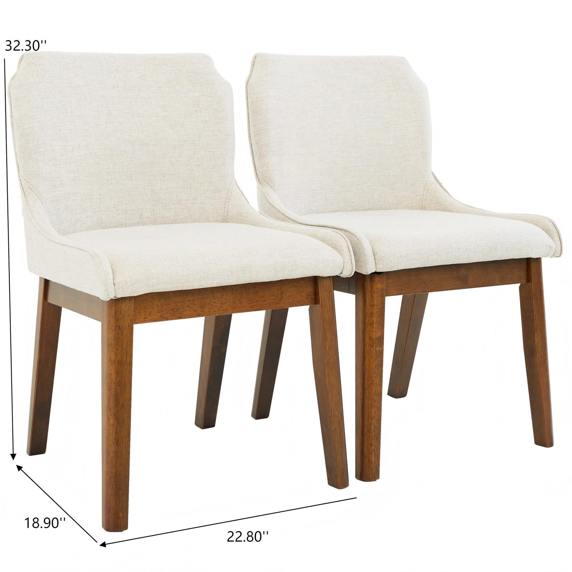 Ellis - Dining Chair (Set of 2) - Beige Ashcroft Furniture