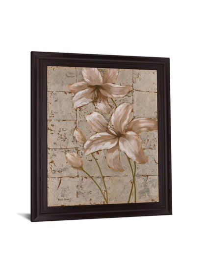 Cream Lily Trio - 28" x 34" Framed Wall Art Classy Art