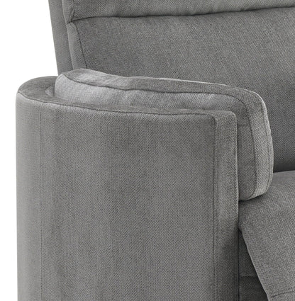 Sagen - Chenille Glider Recliner With Swivel Acme