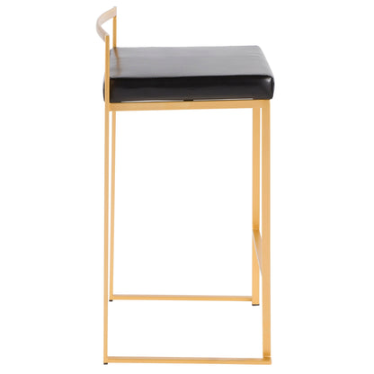 Fuji - Contemporary / Glam Design Counter Stool (Set of 2) Lumi Source