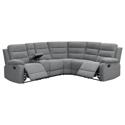 Aaron - 3 Piece Upholstered Sectional - Smoke Furniture Max