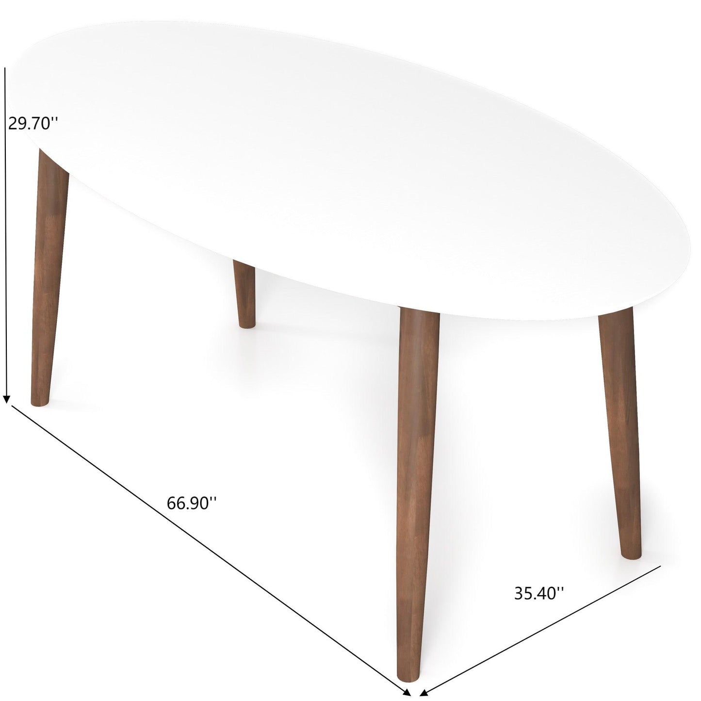Ada - Mid-Century Modern Style Oval Dining Table Ashcroft Furniture
