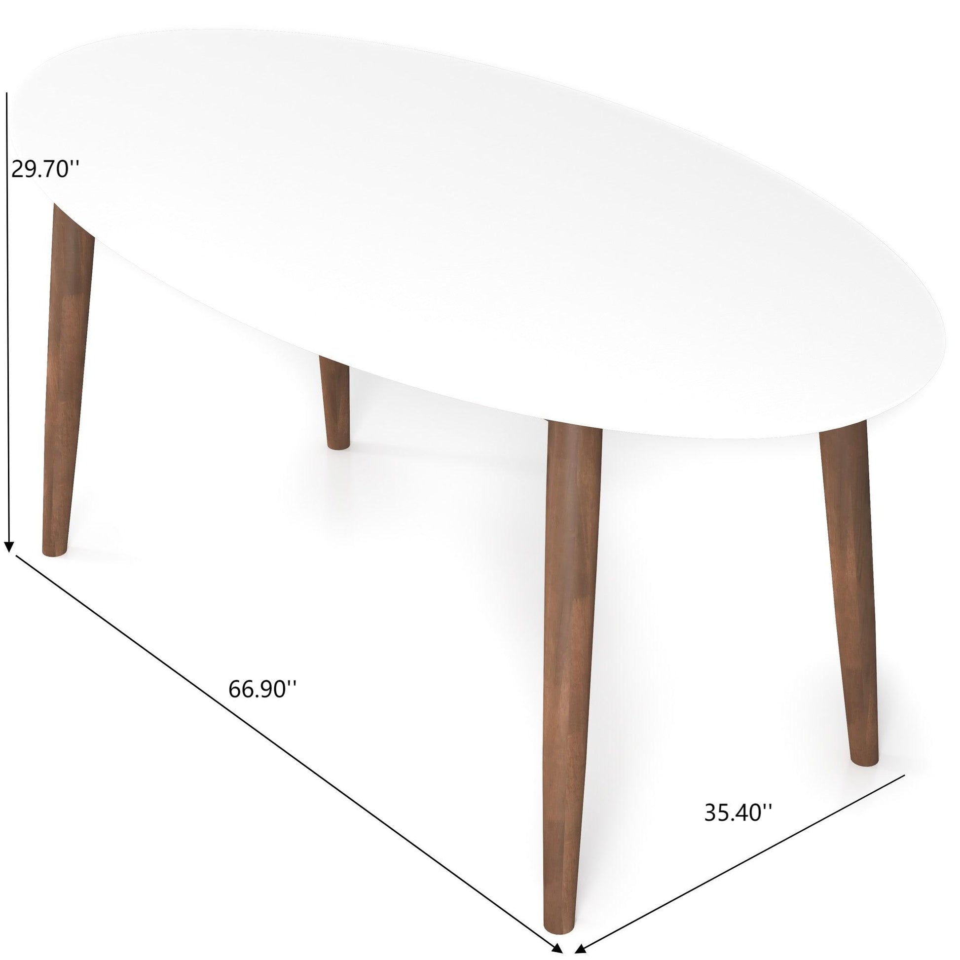 Ada - Mid-Century Modern Style Oval Dining Table Ashcroft Furniture