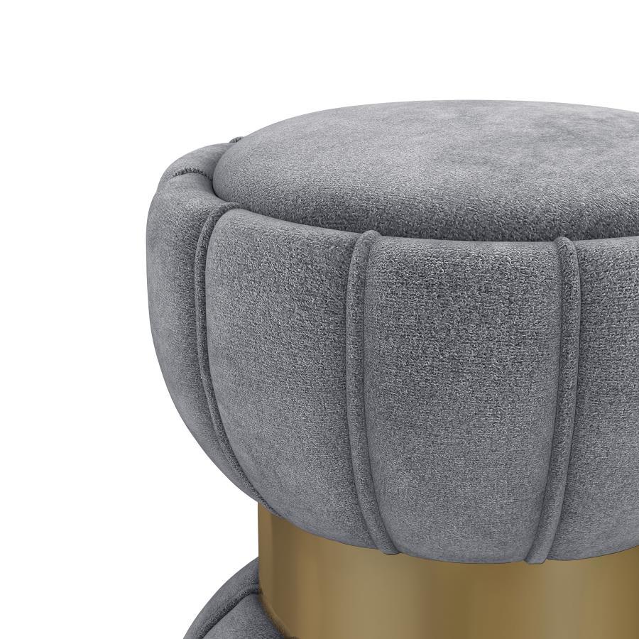 Sora - Round Upholstered Ottoman Coaster Fine Furniture