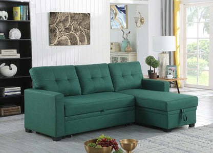 Upholstered Pull Out Sectional Sofa With Chaise Urban Retreats