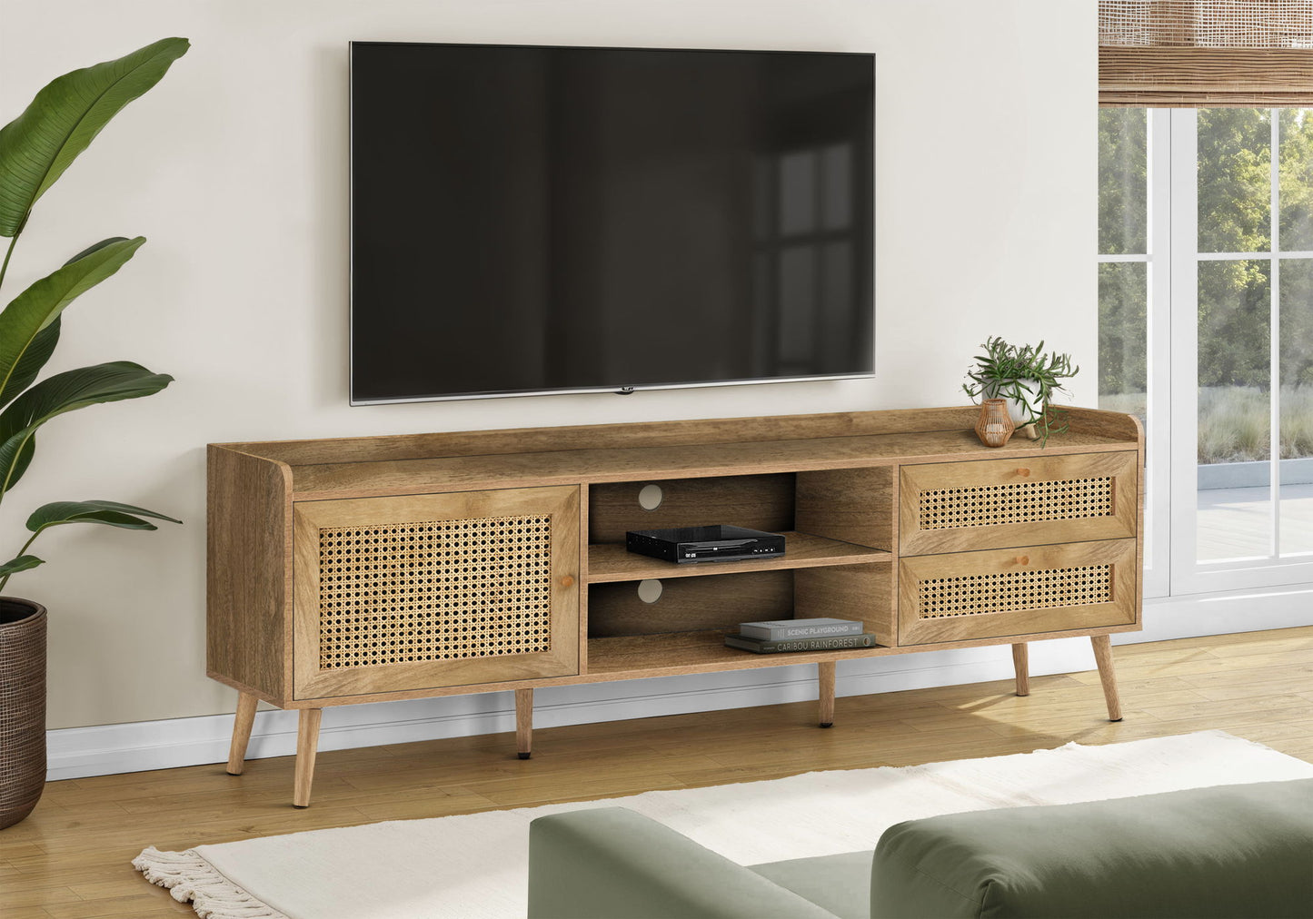 TV Stand, Console, Media Entertainment Center, Storage Cabinet, Transitional 8th Street