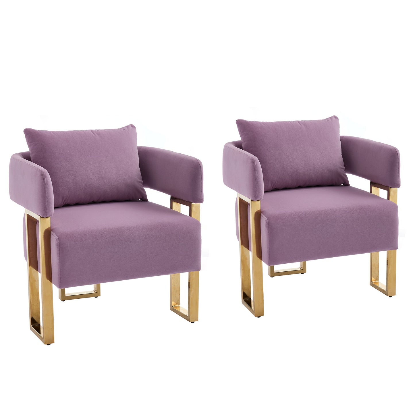 Modern Decorative Chair Teddy Fleece Upholstered And Metal Foot Home Essentials