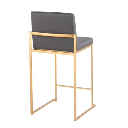 Fuji - Contemporary High Back Stylish Counter Stool Lumi Source