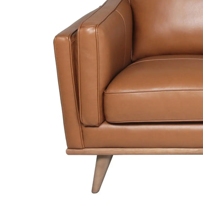 Modern Leather Sofa - Caramel Nicelink