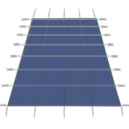 Inground Rectangle Winter Safety Pool Cover, Solid Safety Daily Nest