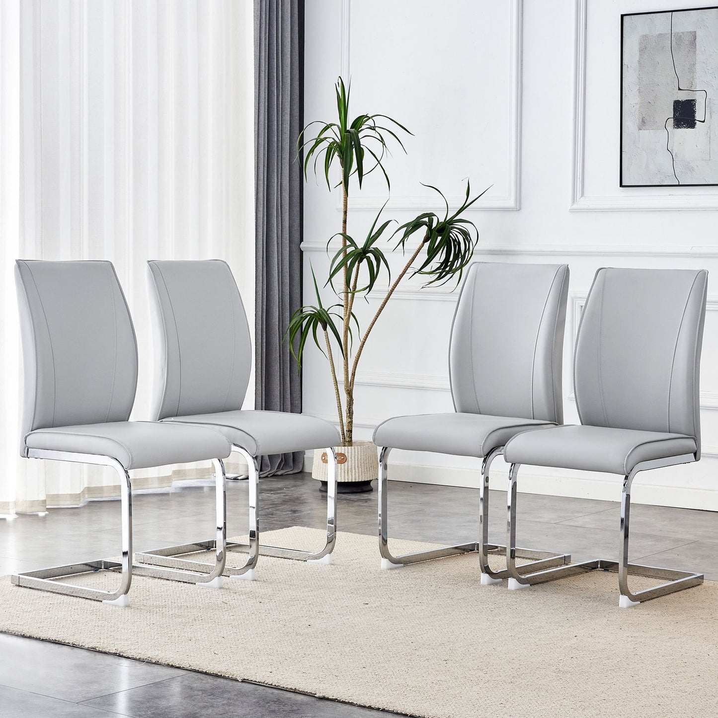 Luxury Simple Arch Chair, High Resilience With Metal Legs Home Essentials