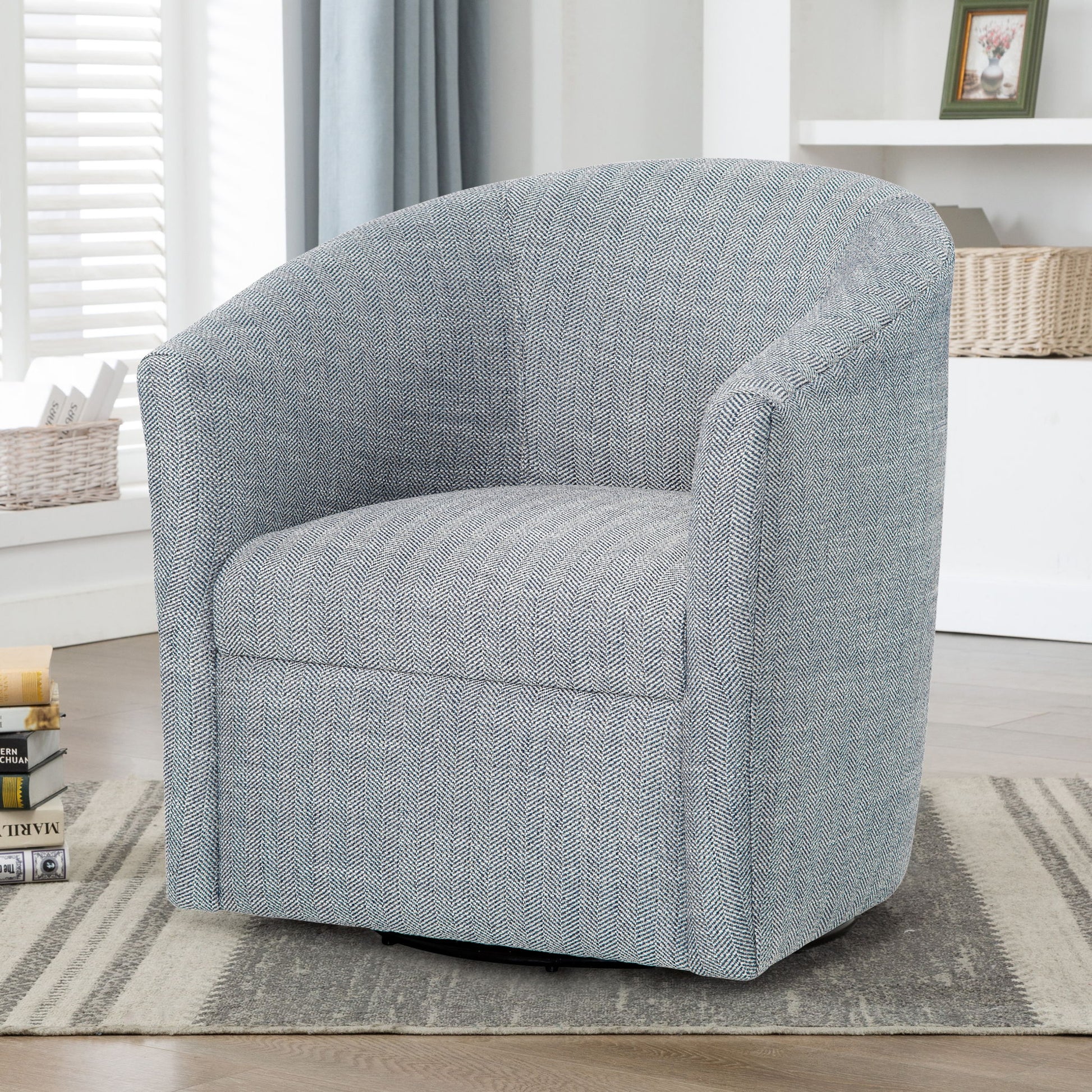 Lainey - Swivel Barrel Chair With 360 Degree Rotation Ridgecrest Home