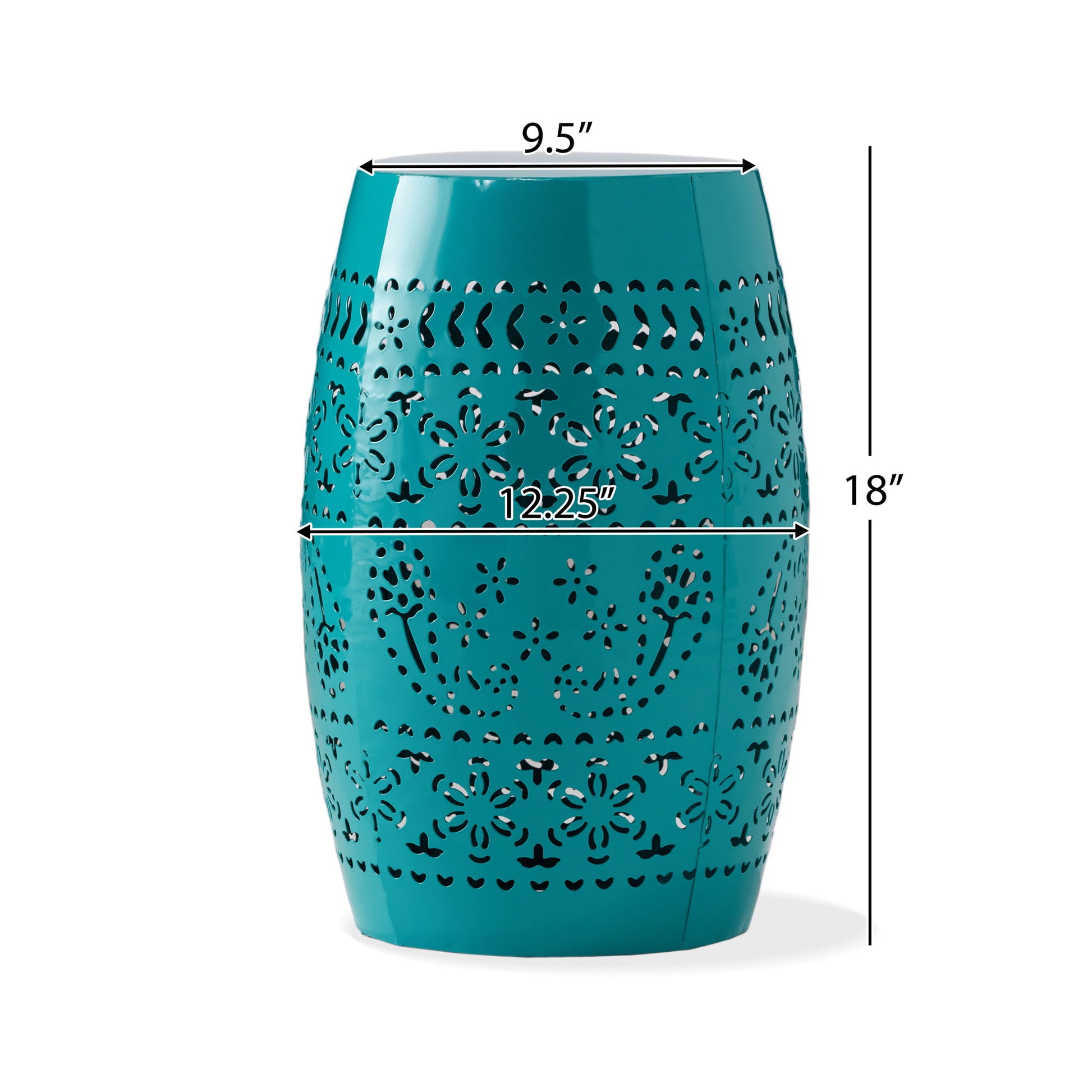 12" Outdoor Lace Cut Side Table Noble House