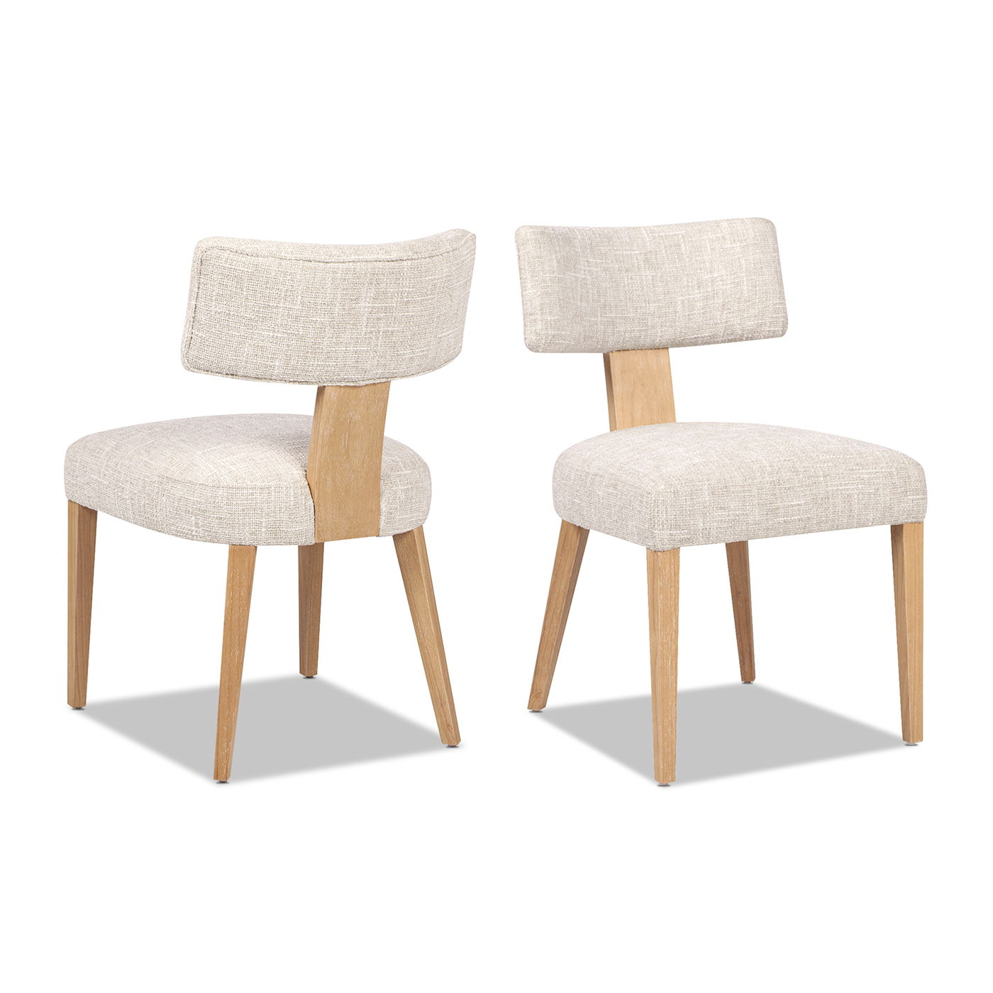 Louise - Split Back Upholstered Dining Side Chair (Set of 2) - Travertine Beige Jennifer Taylor Home