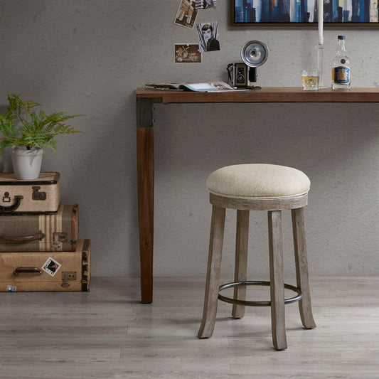 Oaktown - Swivel Counter Stool - Cream / Reclaimed Gray INK+IVY