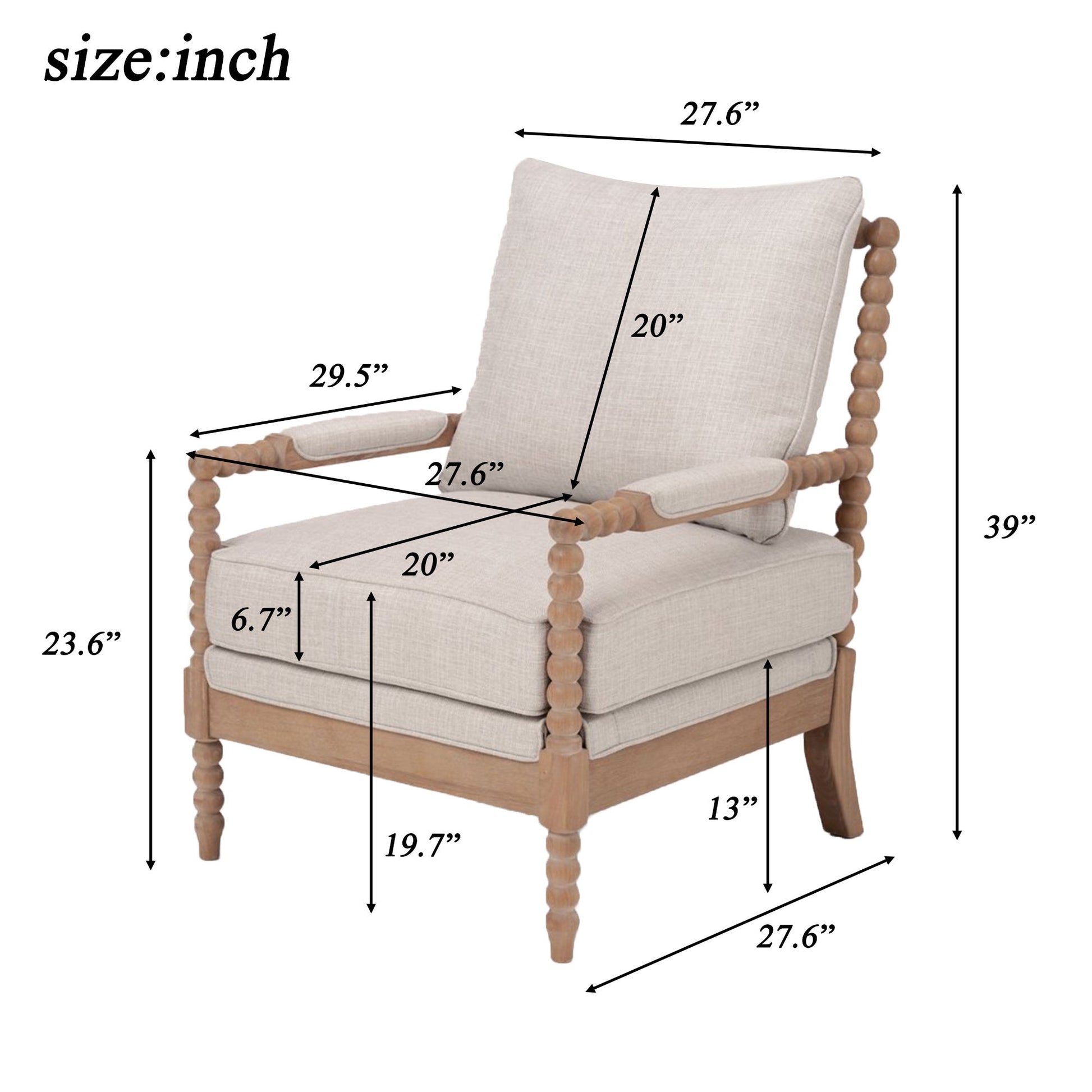 Upholstered Living Room Accent Chair Home Essentials